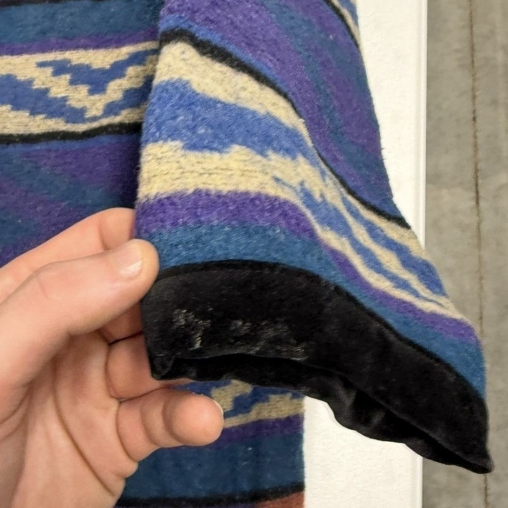 Vintage roper Southwest Aztec Geometric Wool Blend Jacket Purple Velvet 90s L - Picture 3 of 8